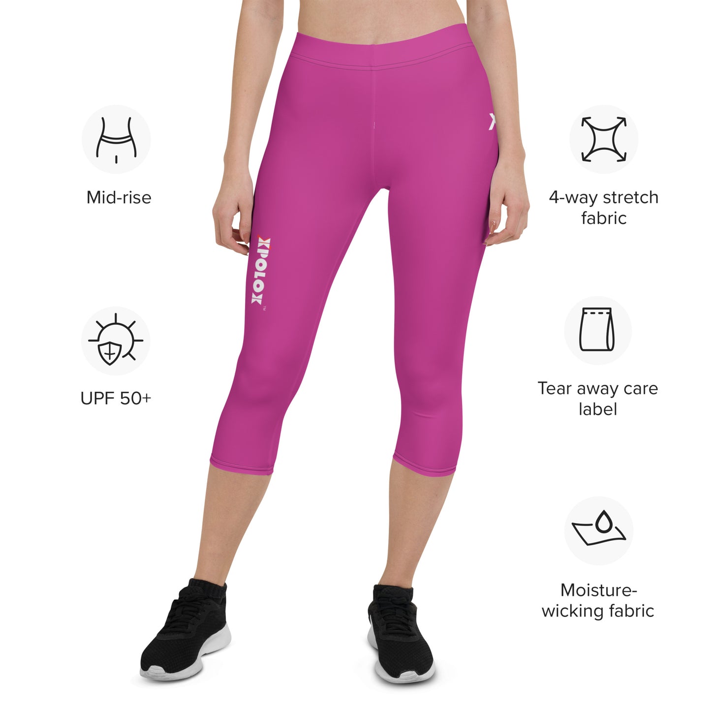 XPOLOX Pink Capri Leggings