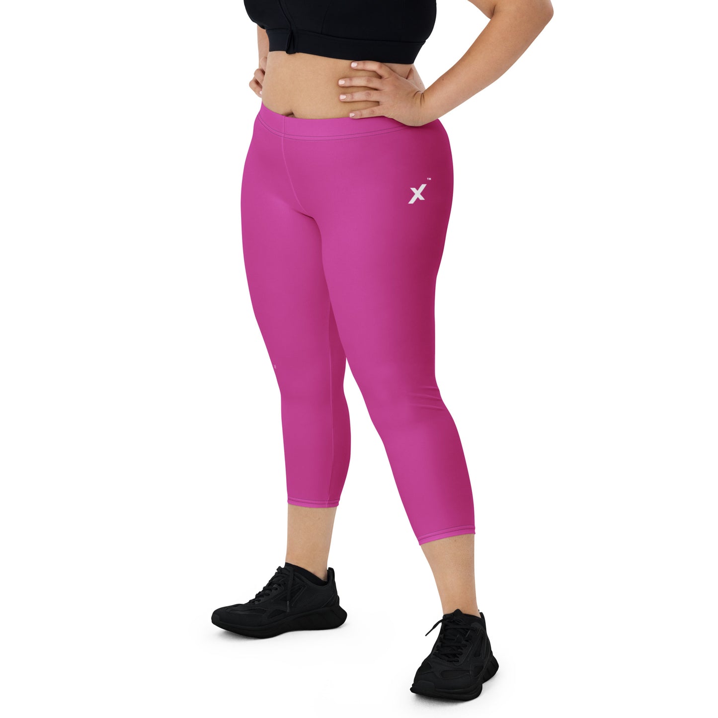 XPOLOX Pink Capri Leggings