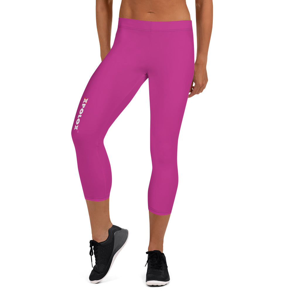 XPOLOX Pink Capri Leggings