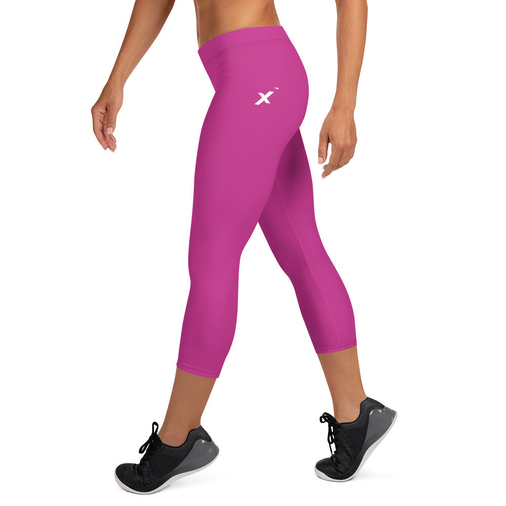 XPOLOX Pink Capri Leggings