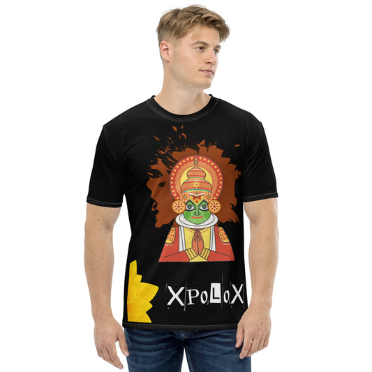 XPOLOX Black Onam Mahabali Men's t-shirt