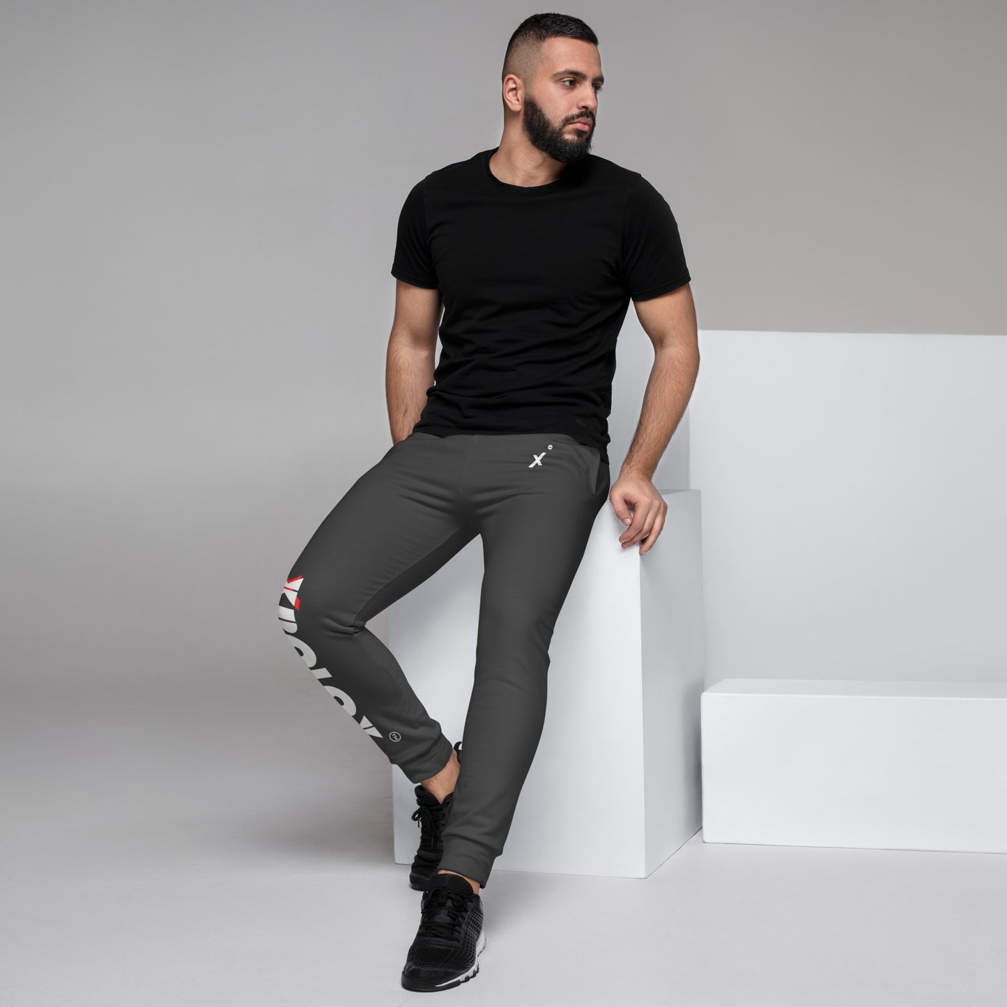 XPOLOX Black Men's Joggers