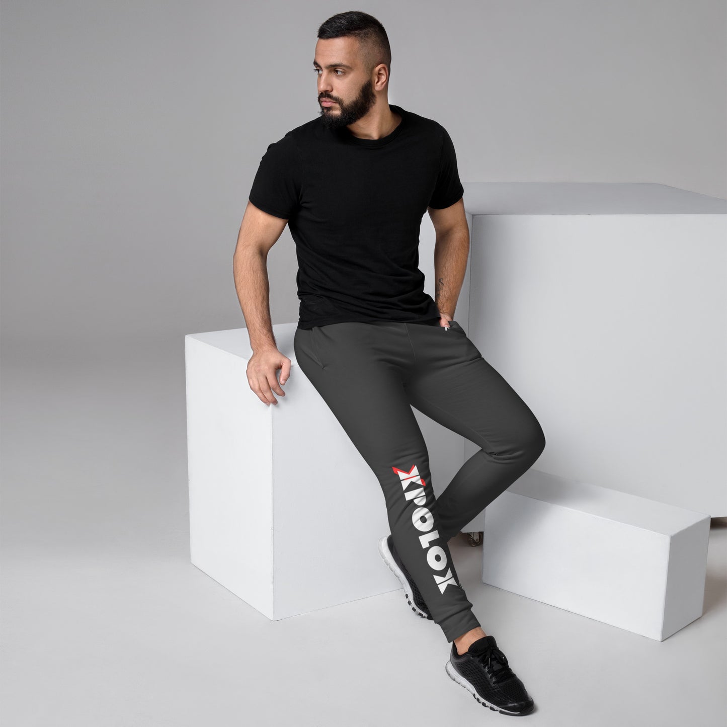 XPOLOX Black Men's Joggers