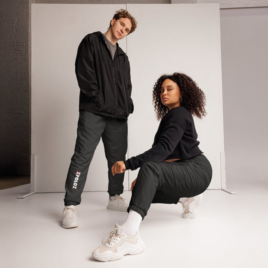 XPOLOX Black Unisex track pants