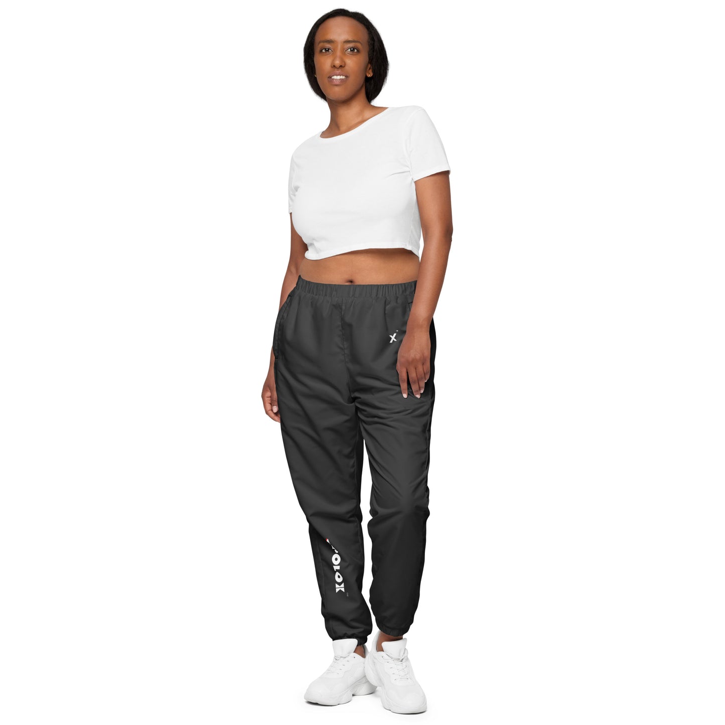 XPOLOX Black Unisex track pants