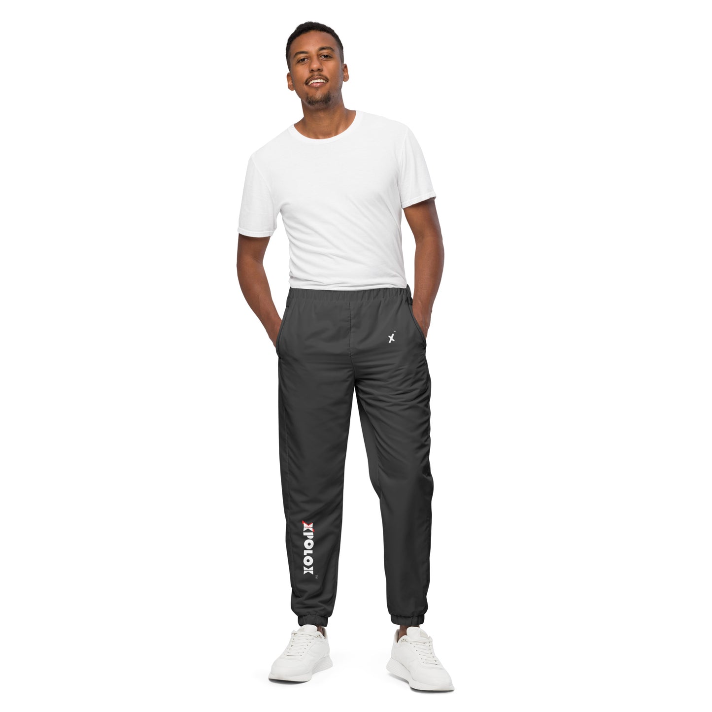 XPOLOX Black Unisex track pants