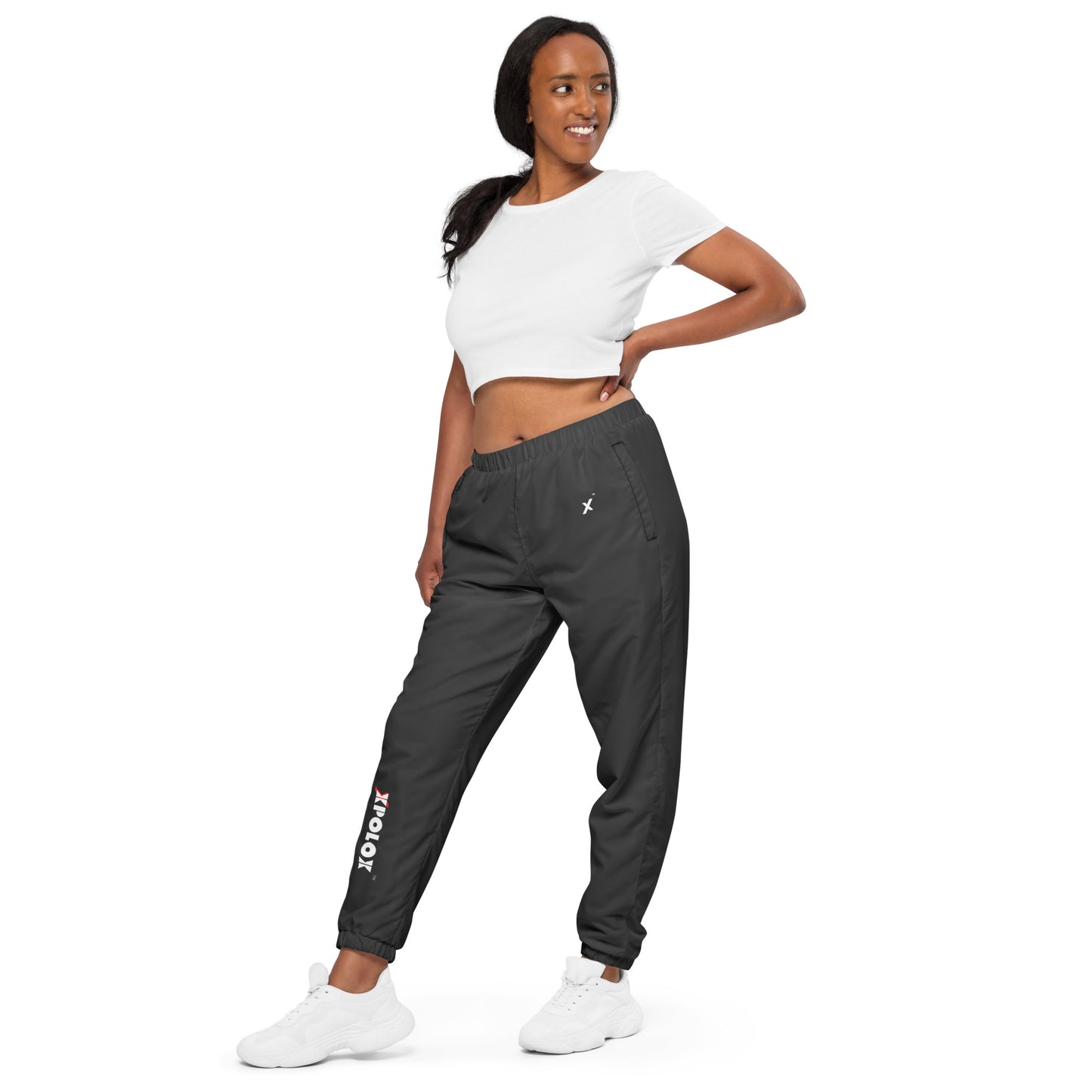 XPOLOX Black Unisex track pants