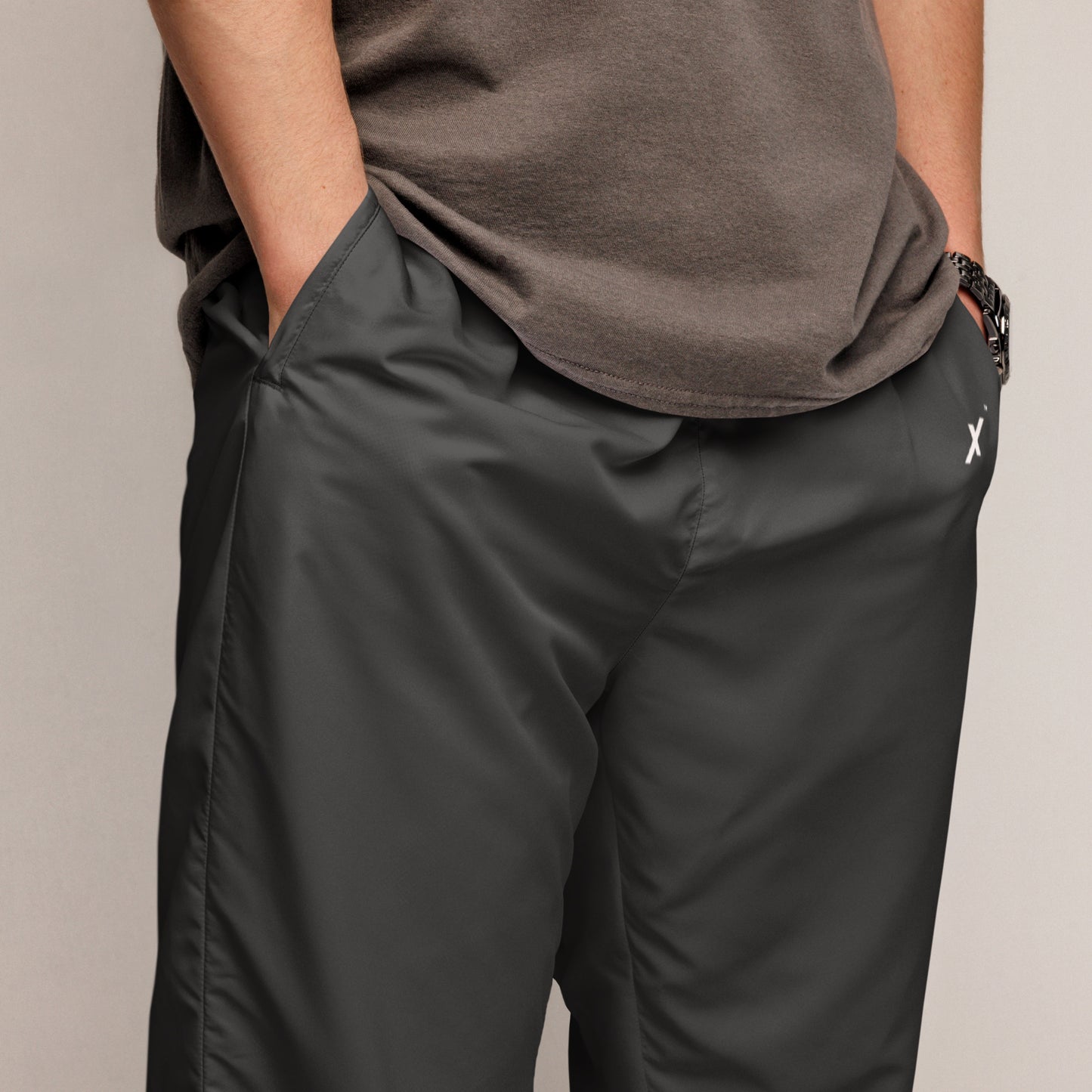 XPOLOX Black Unisex track pants